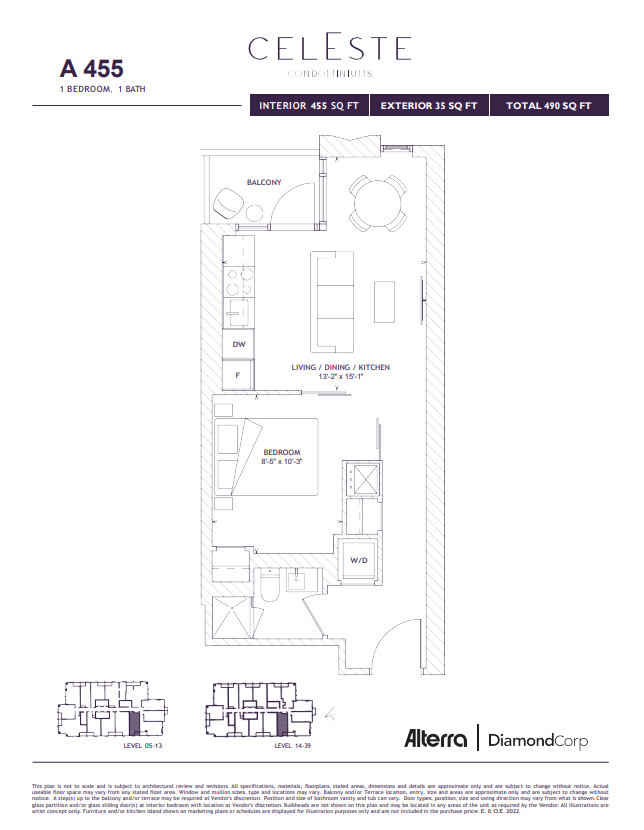 A 455 floor plan