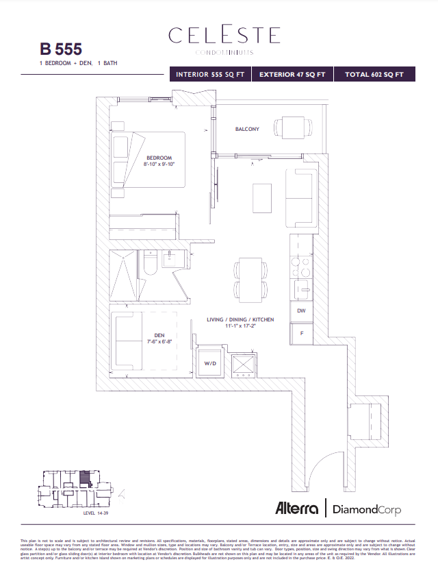 B 555 floor plan