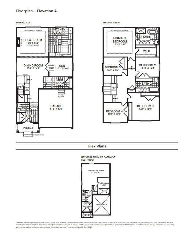Silver Maple - 5 Bedroom floor plan