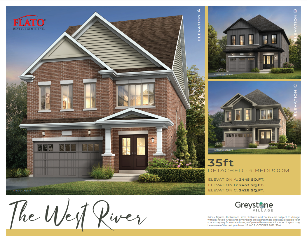 The West River - Elev. B floor plan