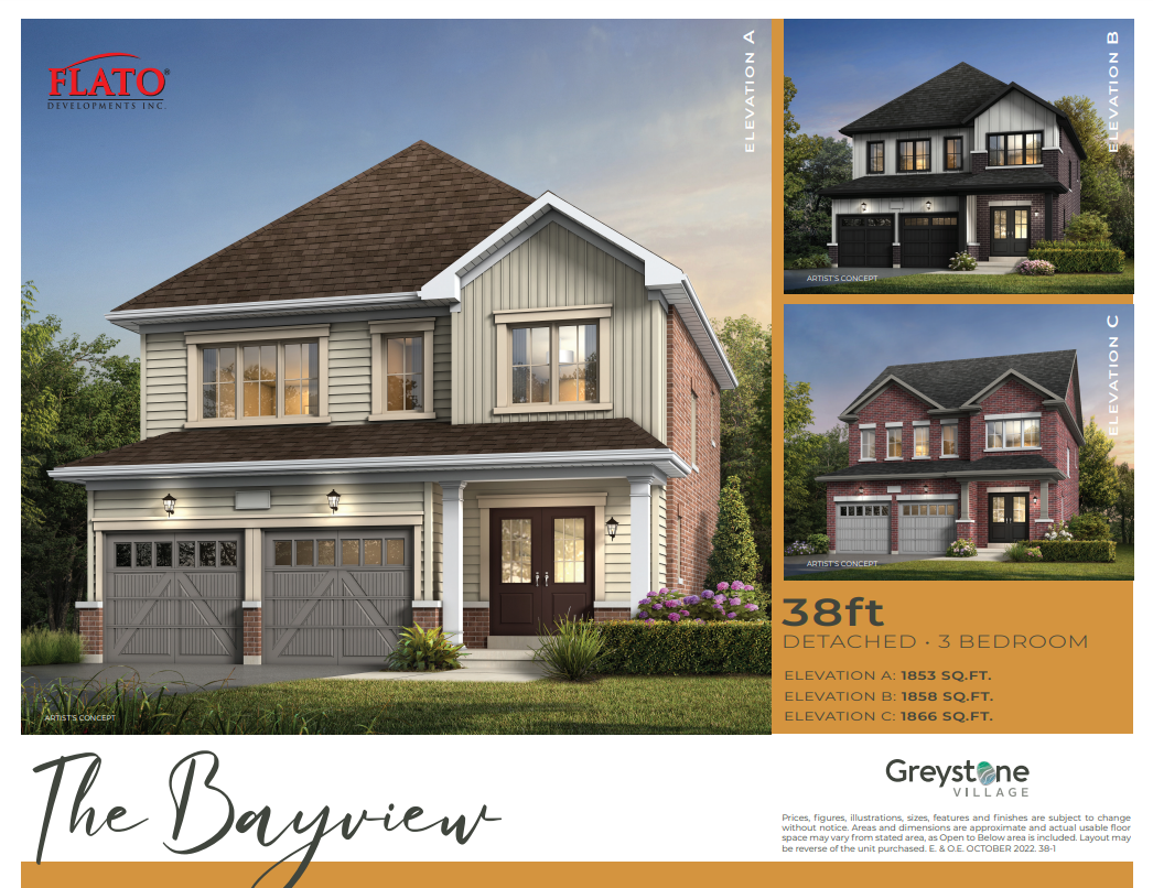 The Bayview - Elev. A floor plan