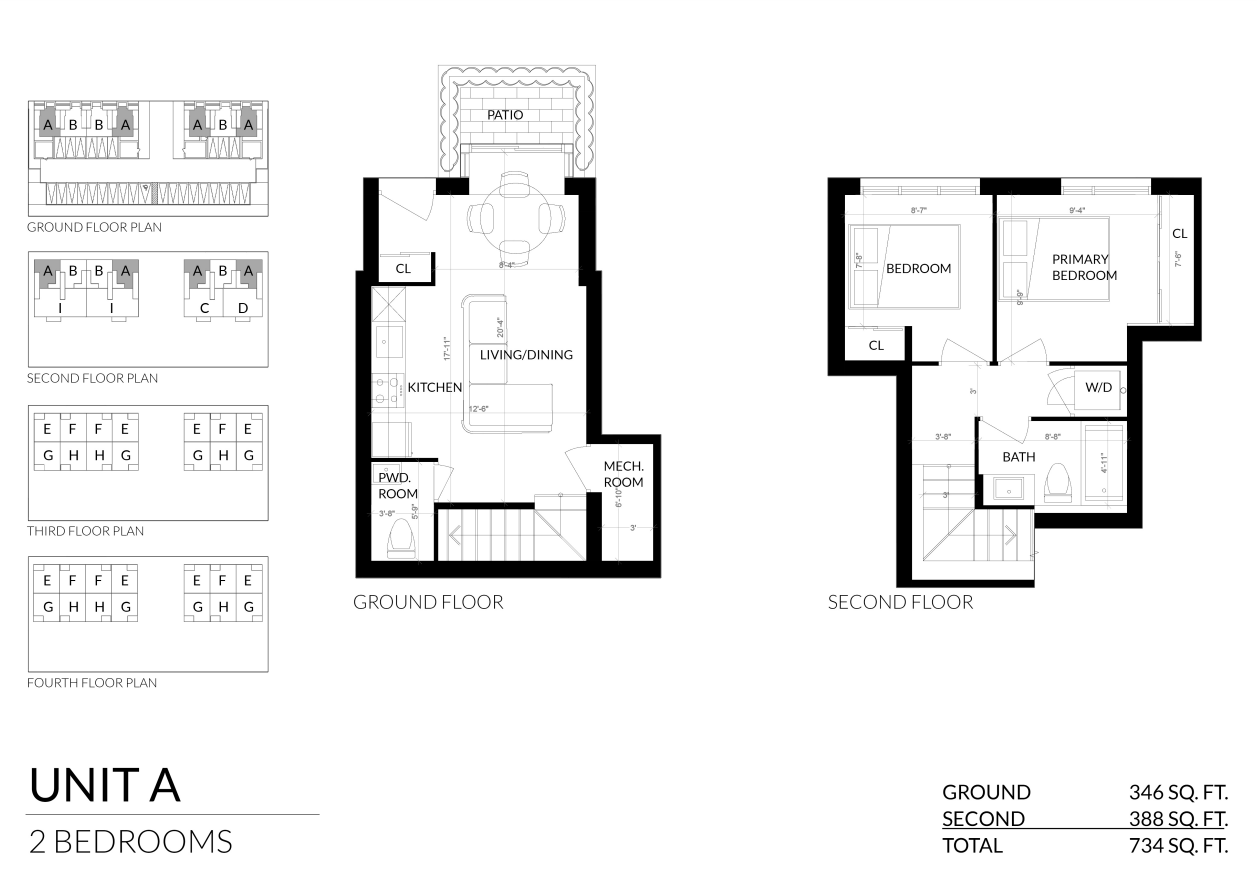 Unit A floor plan