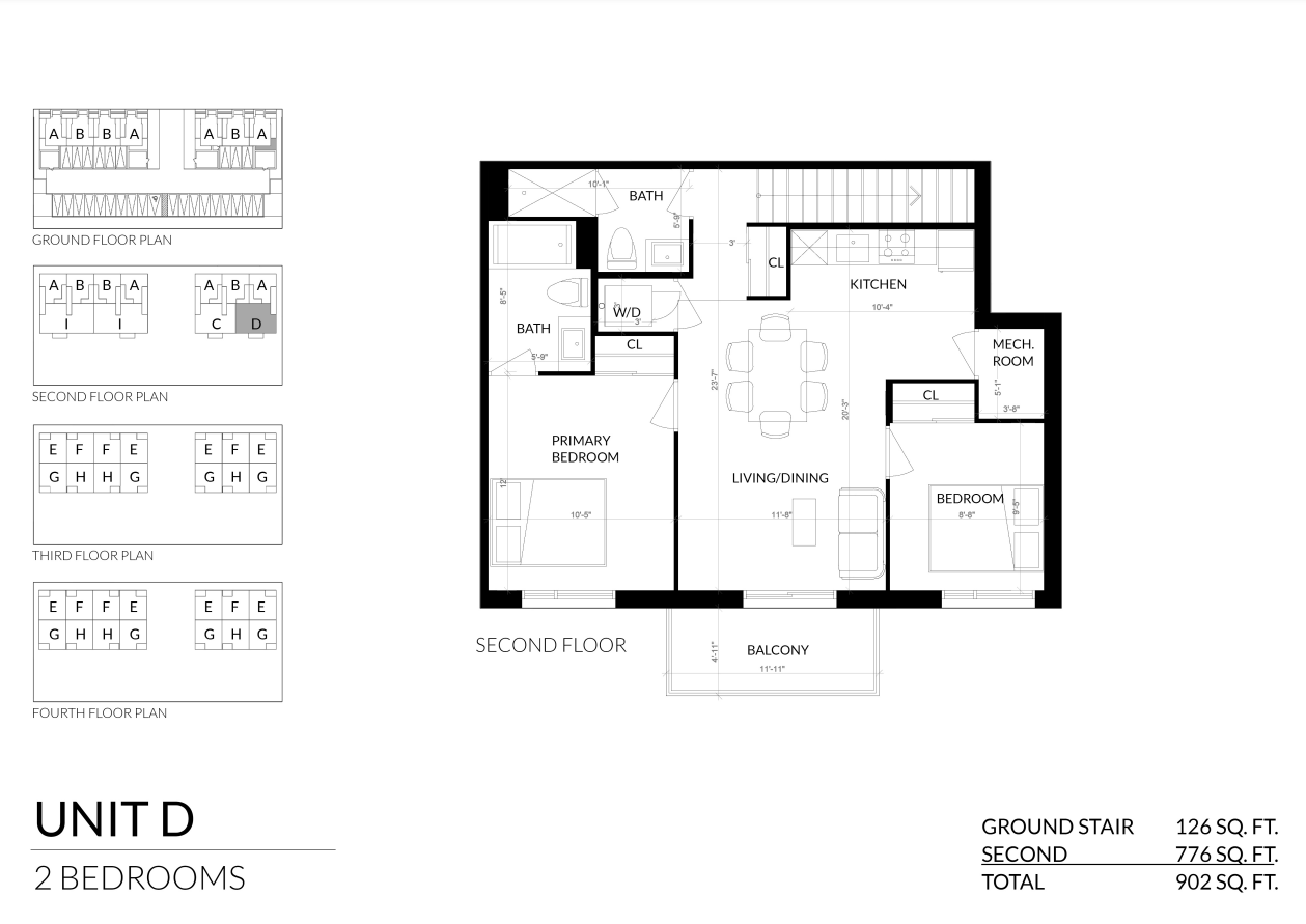 Unit D floor plan