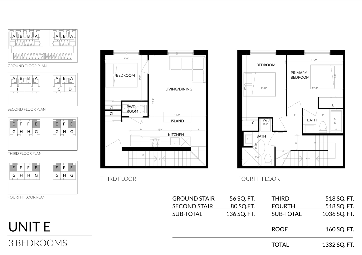 Unit E floor plan