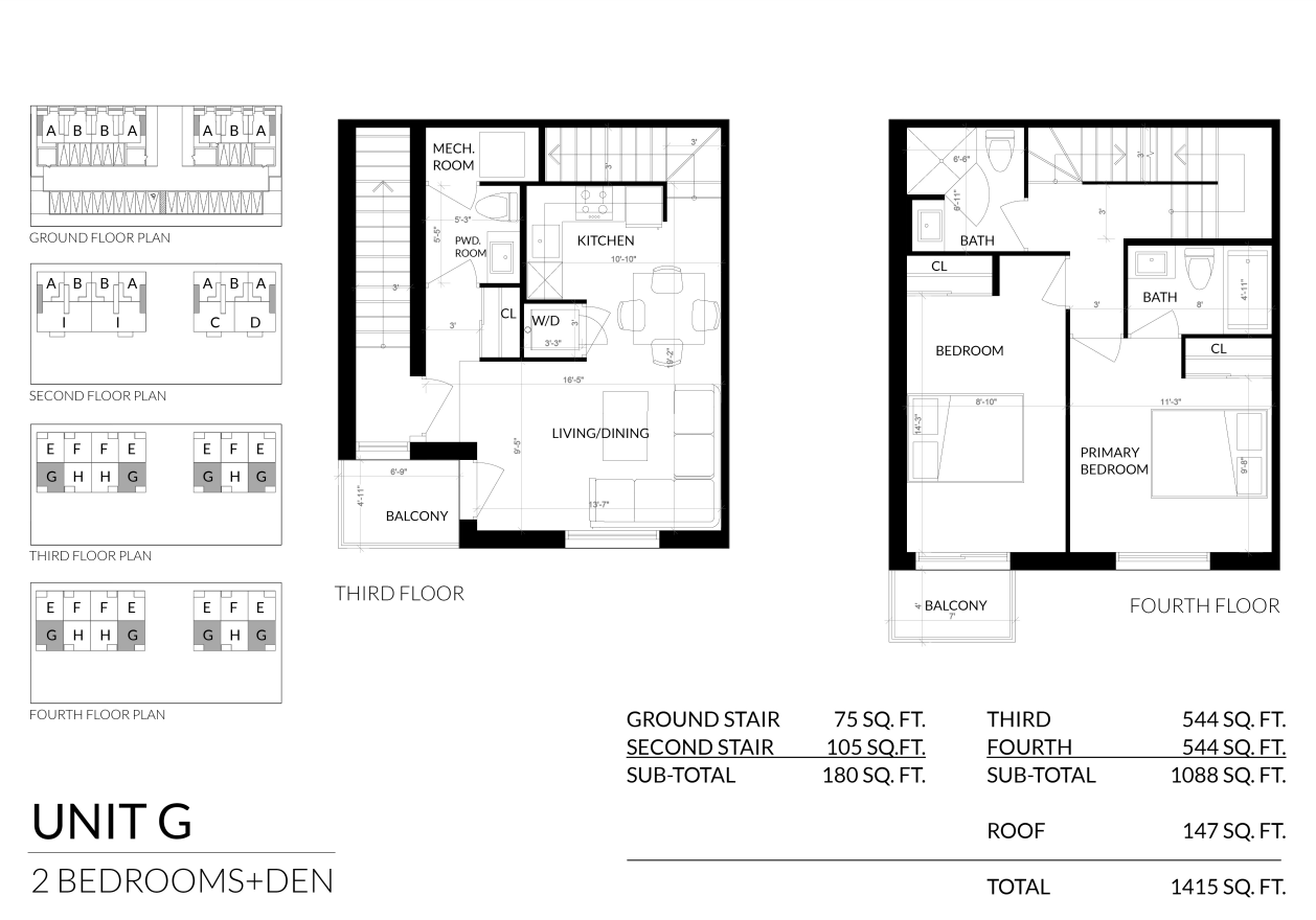 Unit G floor plan