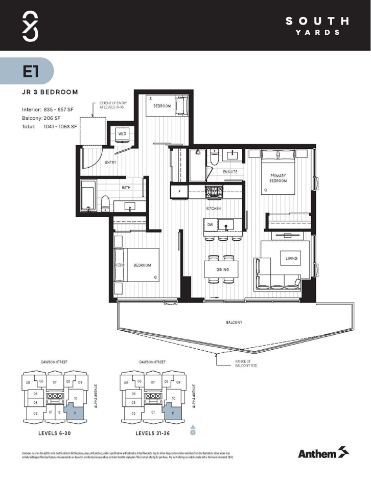 E1 floor plan