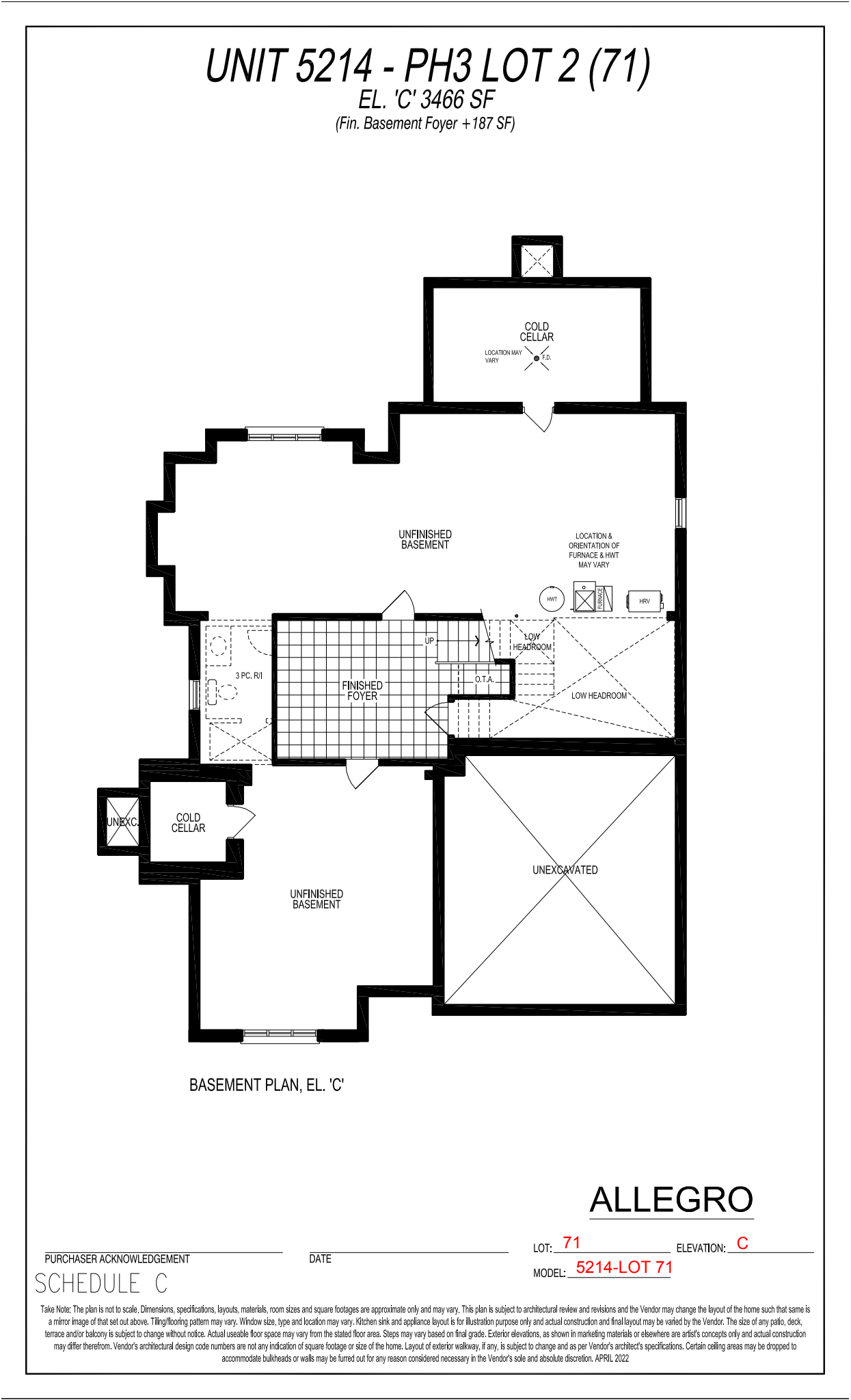 Lot 71 floor plan
