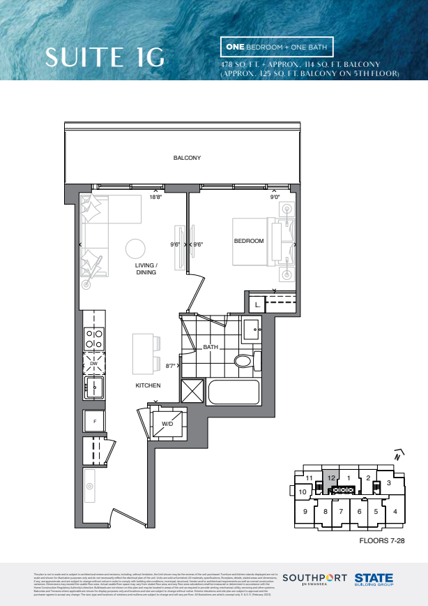 SUITE 1G floor plan