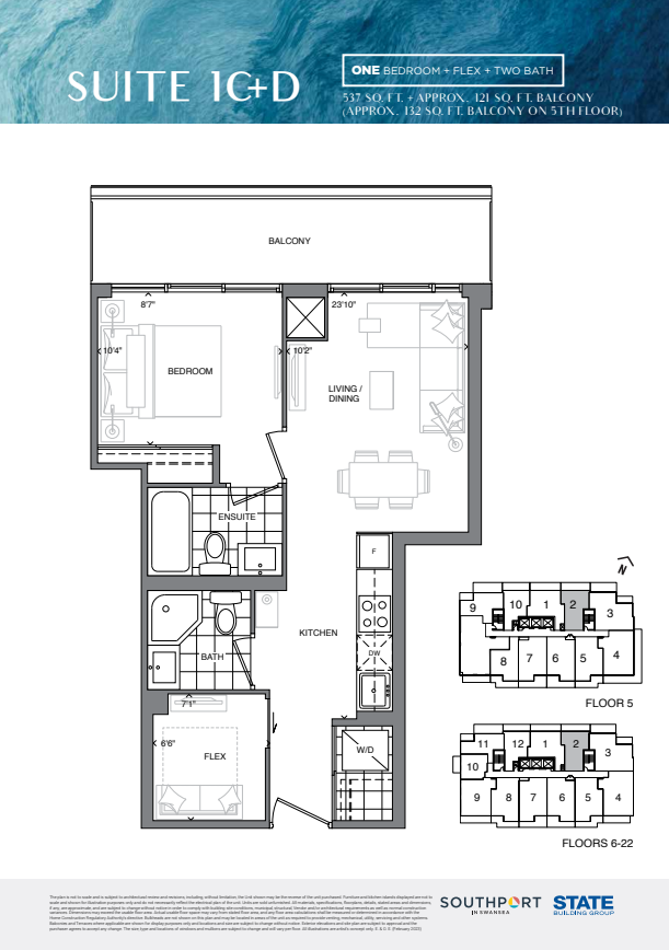SUITE 1C+D floor plan
