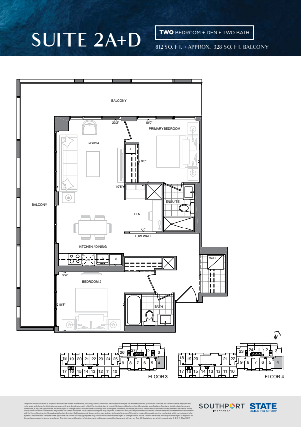 SUITE 2A+D floor plan