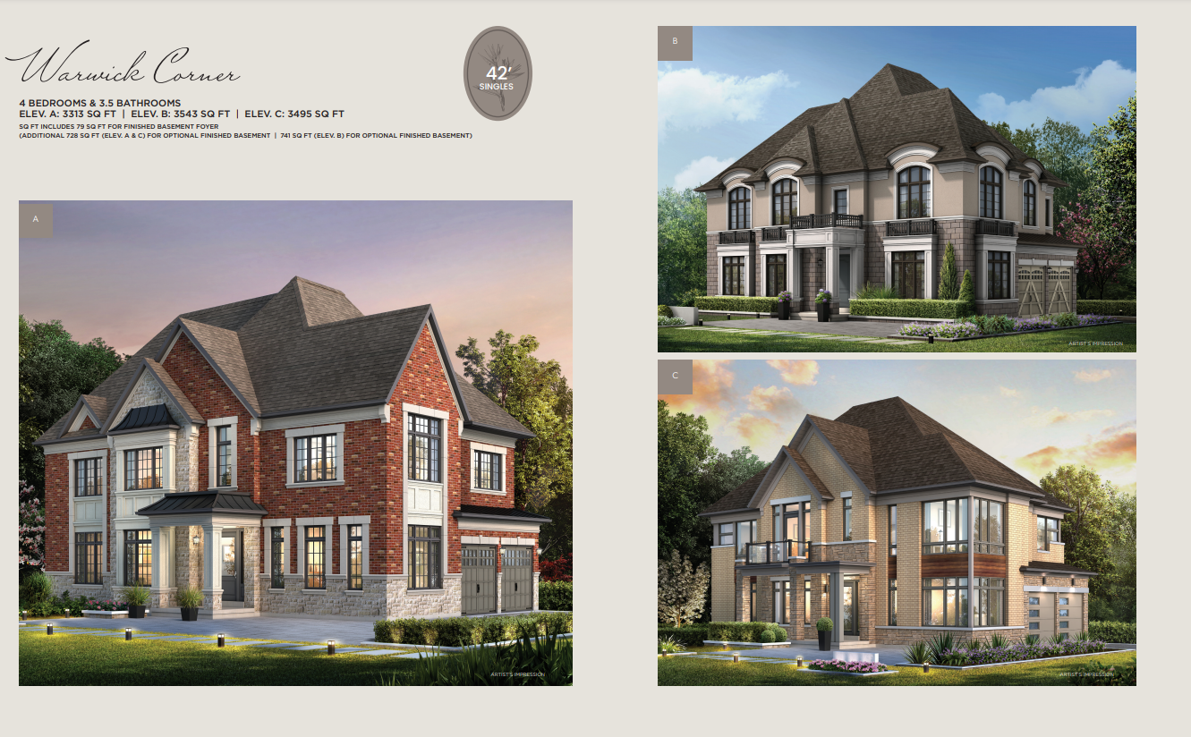 Warwick Corner - Elev. A floor plan