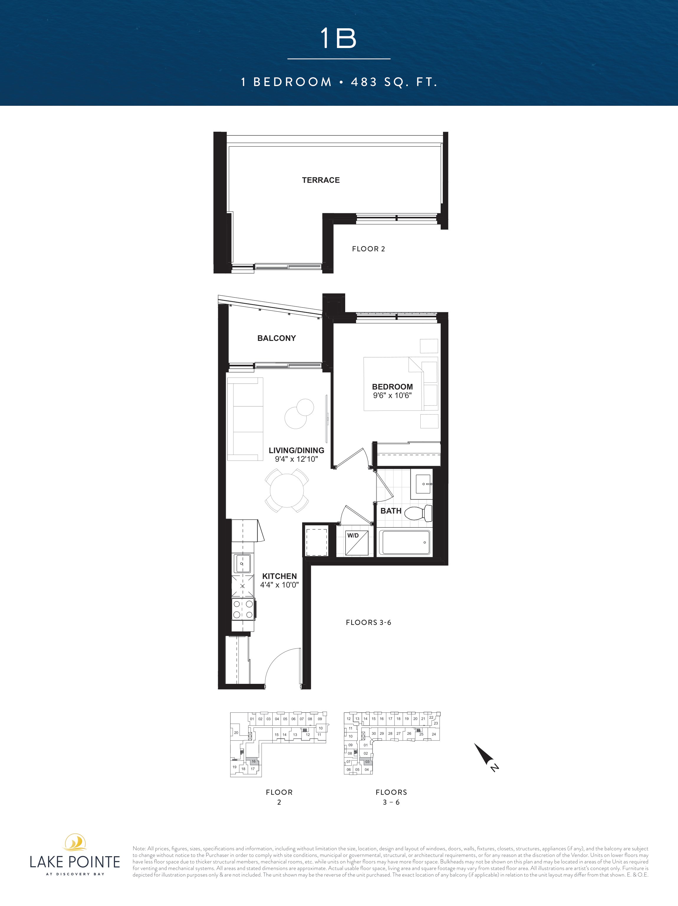 1B floor plan