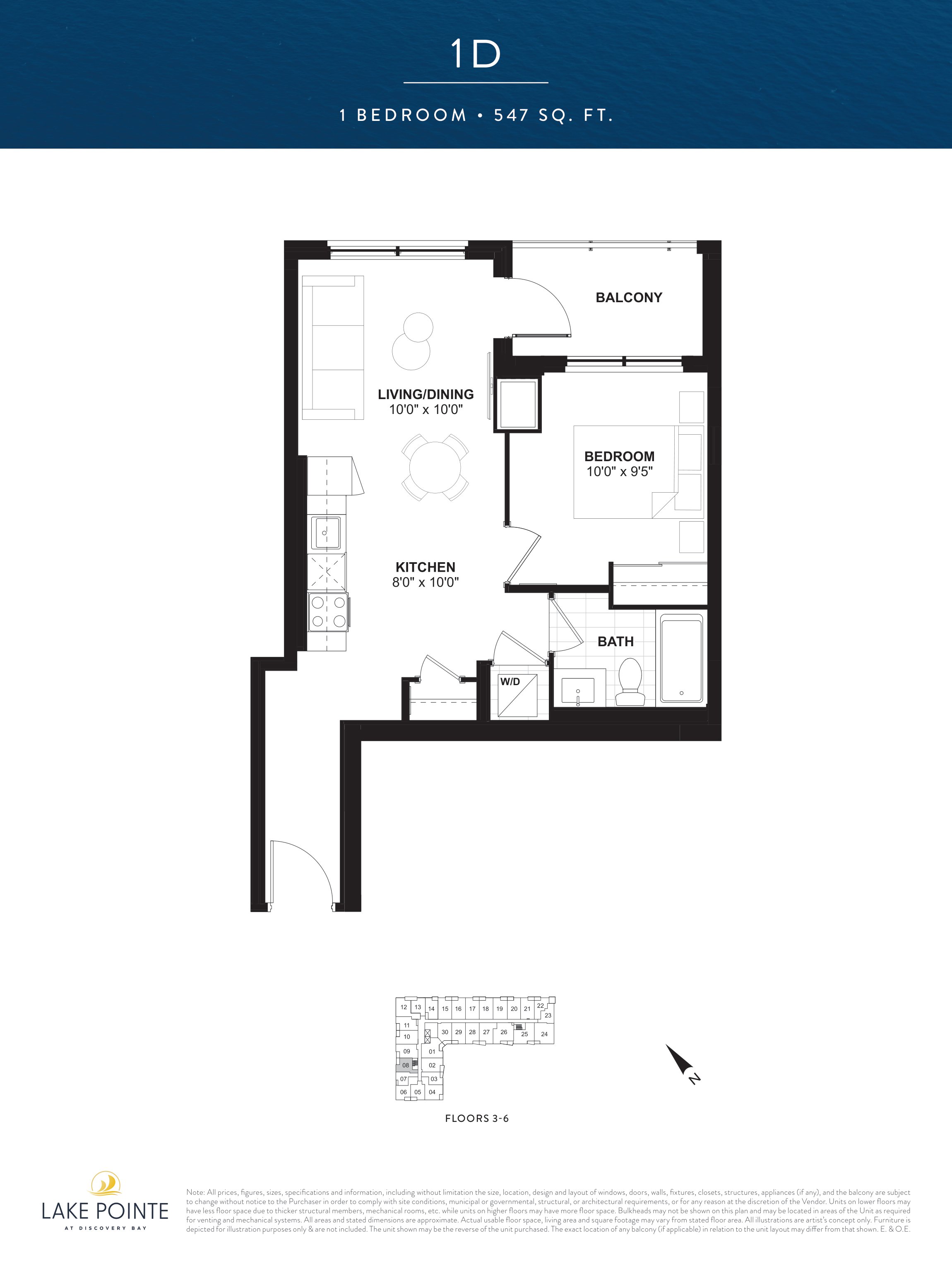 1D floor plan