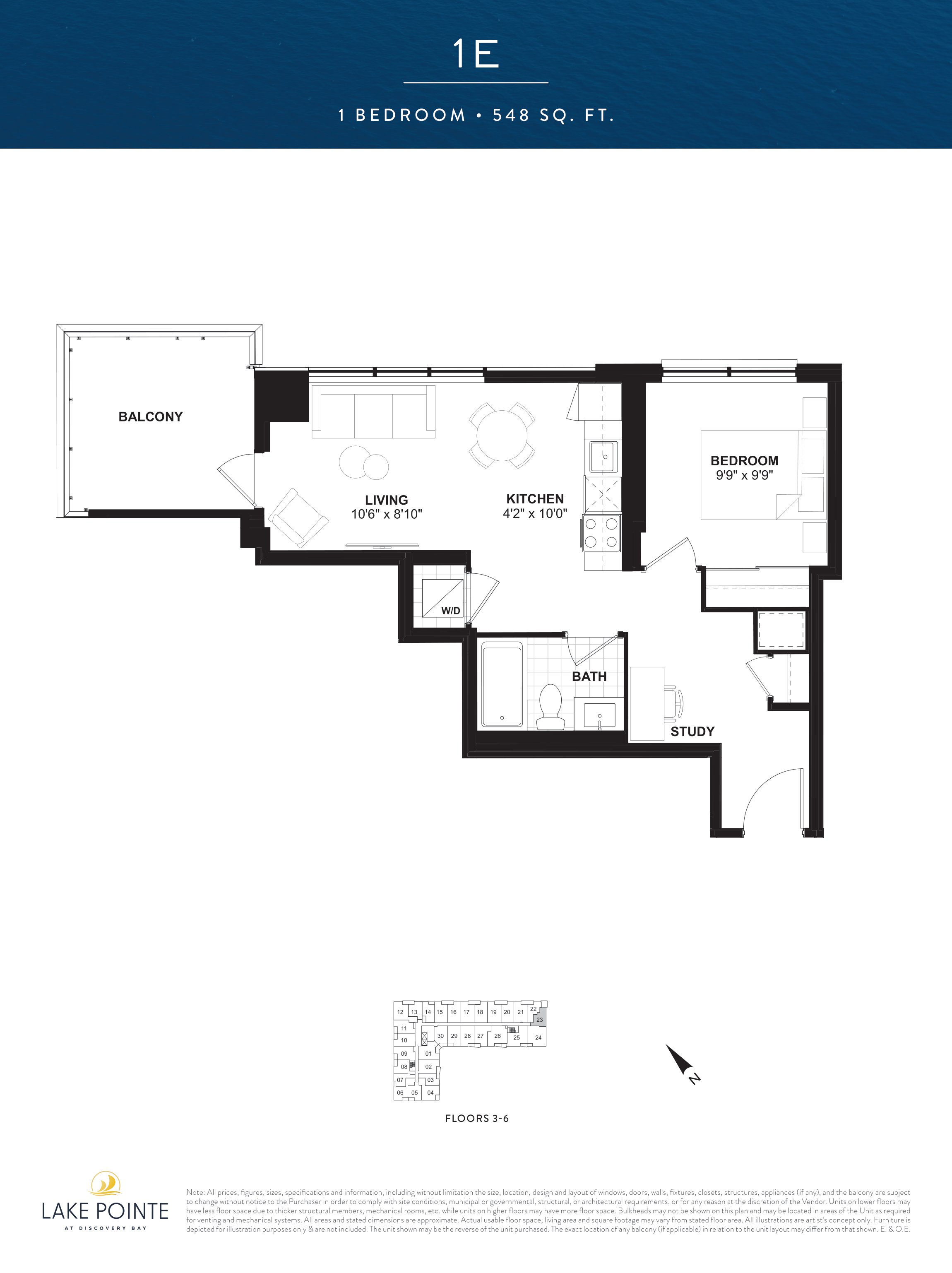 1E floor plan