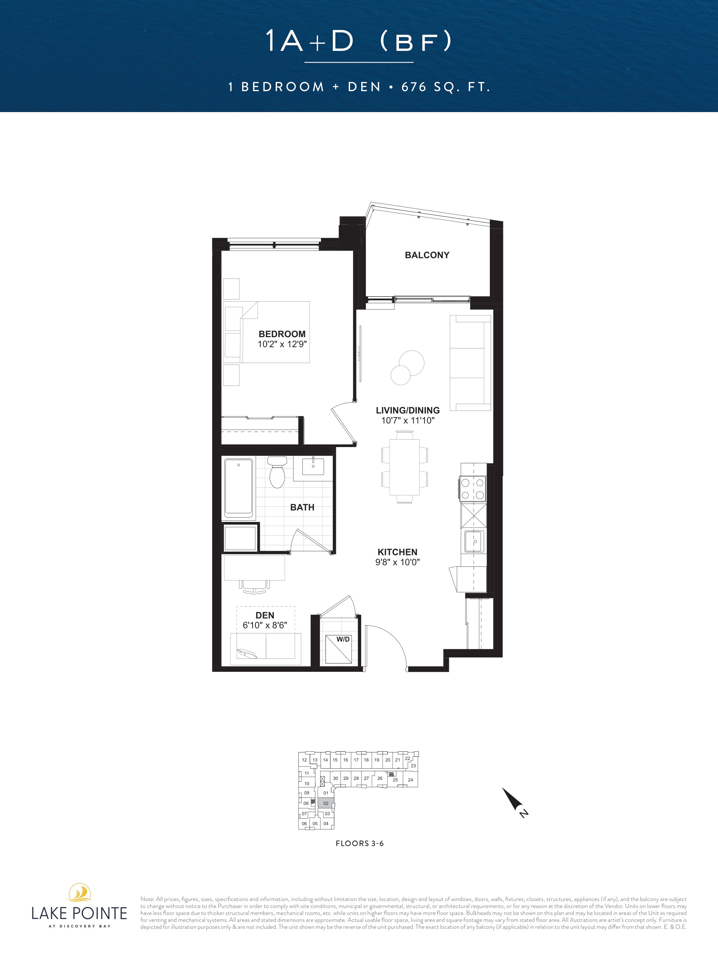 1A+D (bf) floor plan