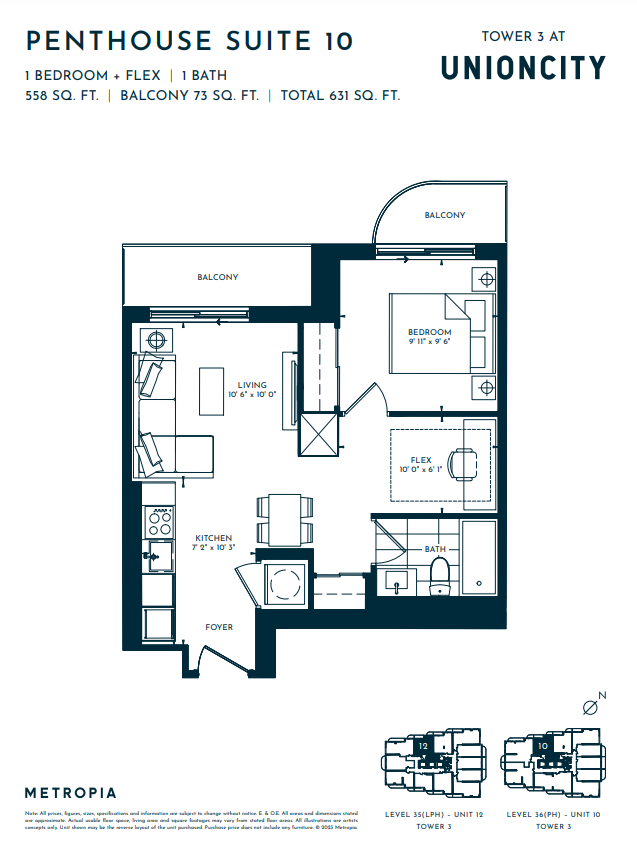 PENTHOUSE SUITE 10 floor plan