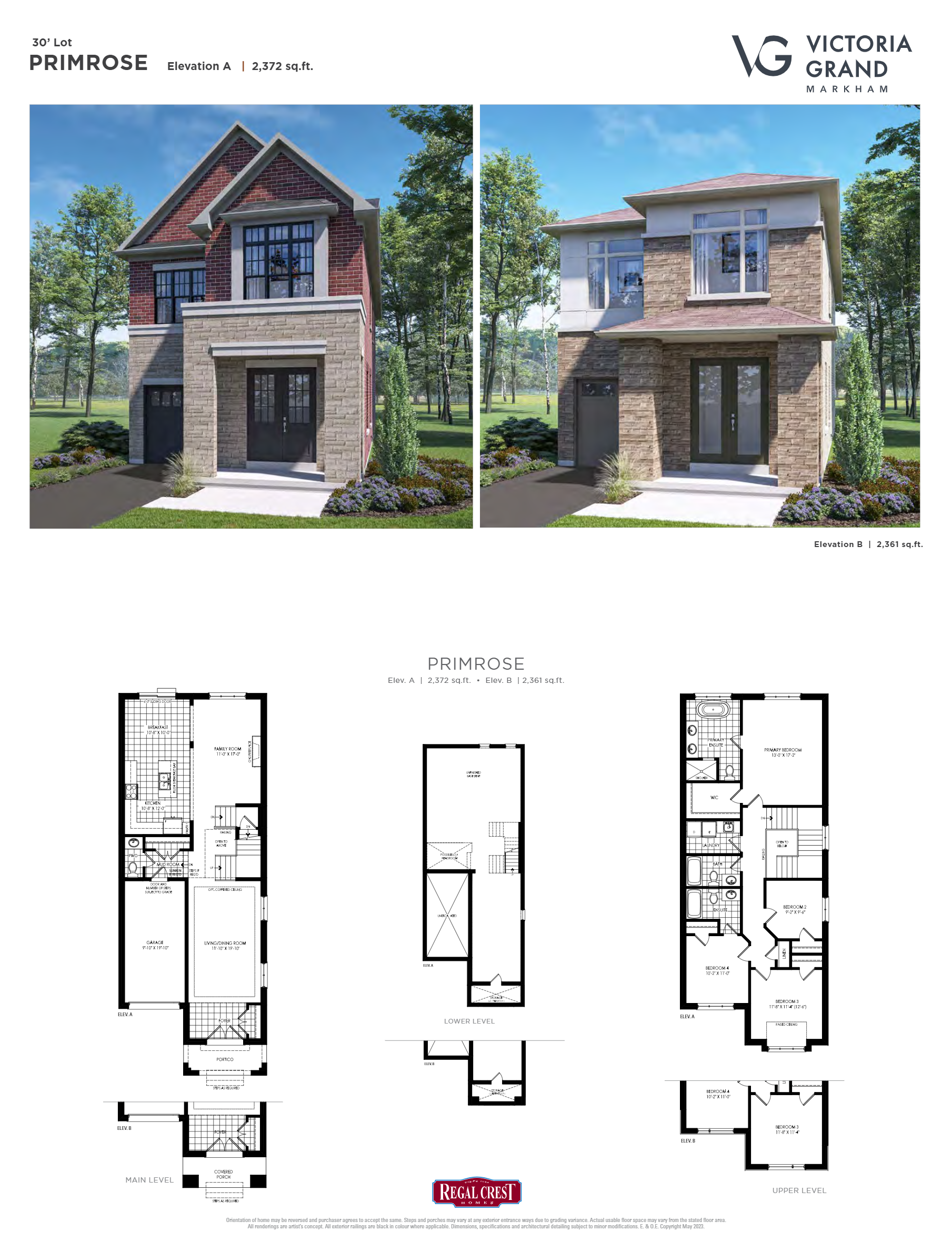 Primrose - Elev. B floor plan