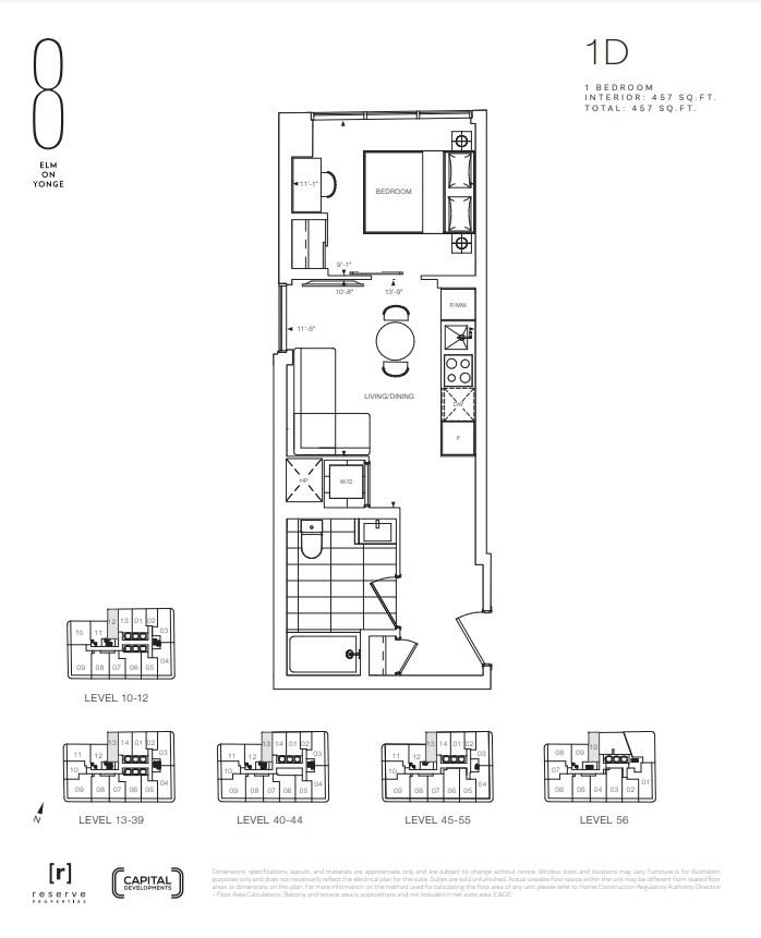 1D floor plan