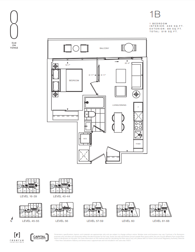 1B floor plan