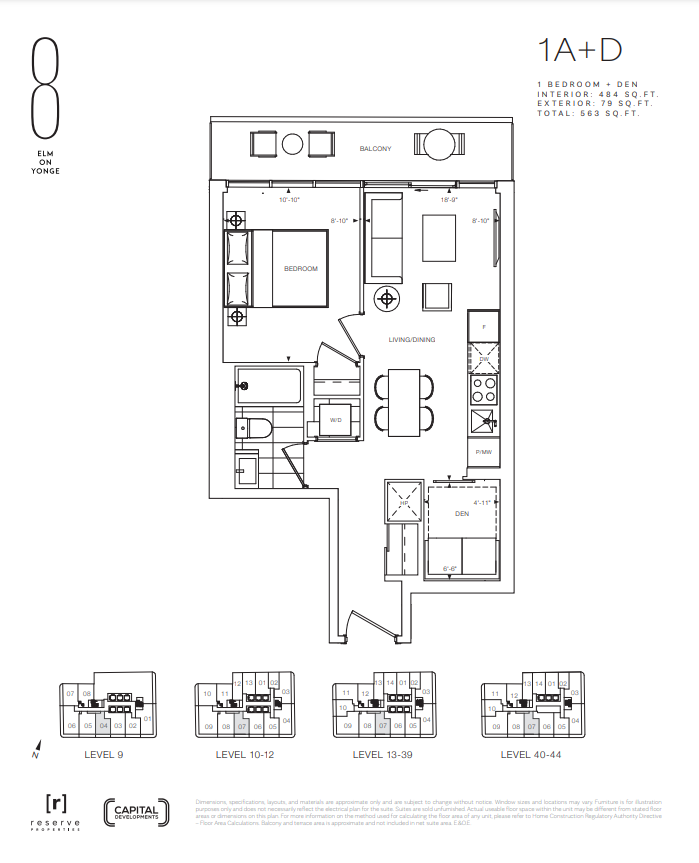 1A+D floor plan