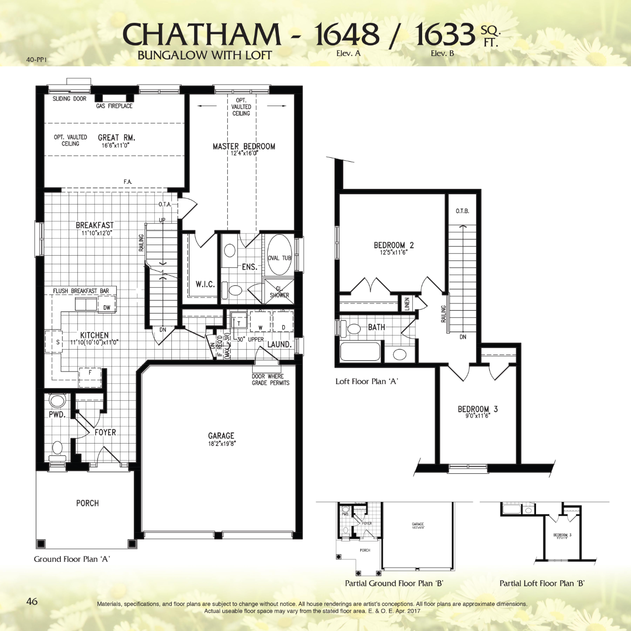Chatham - Elev. B floor plan