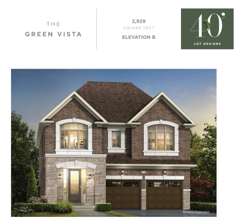 THE GREEN VISTA - Elev. B floor plan