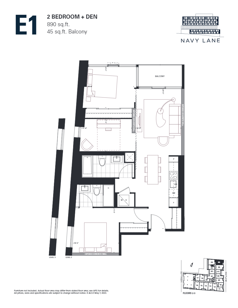 E1 floor plan