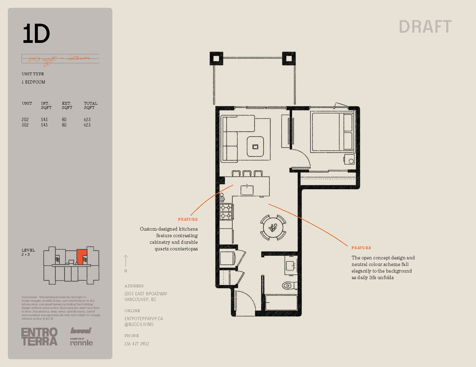 1D floor plan