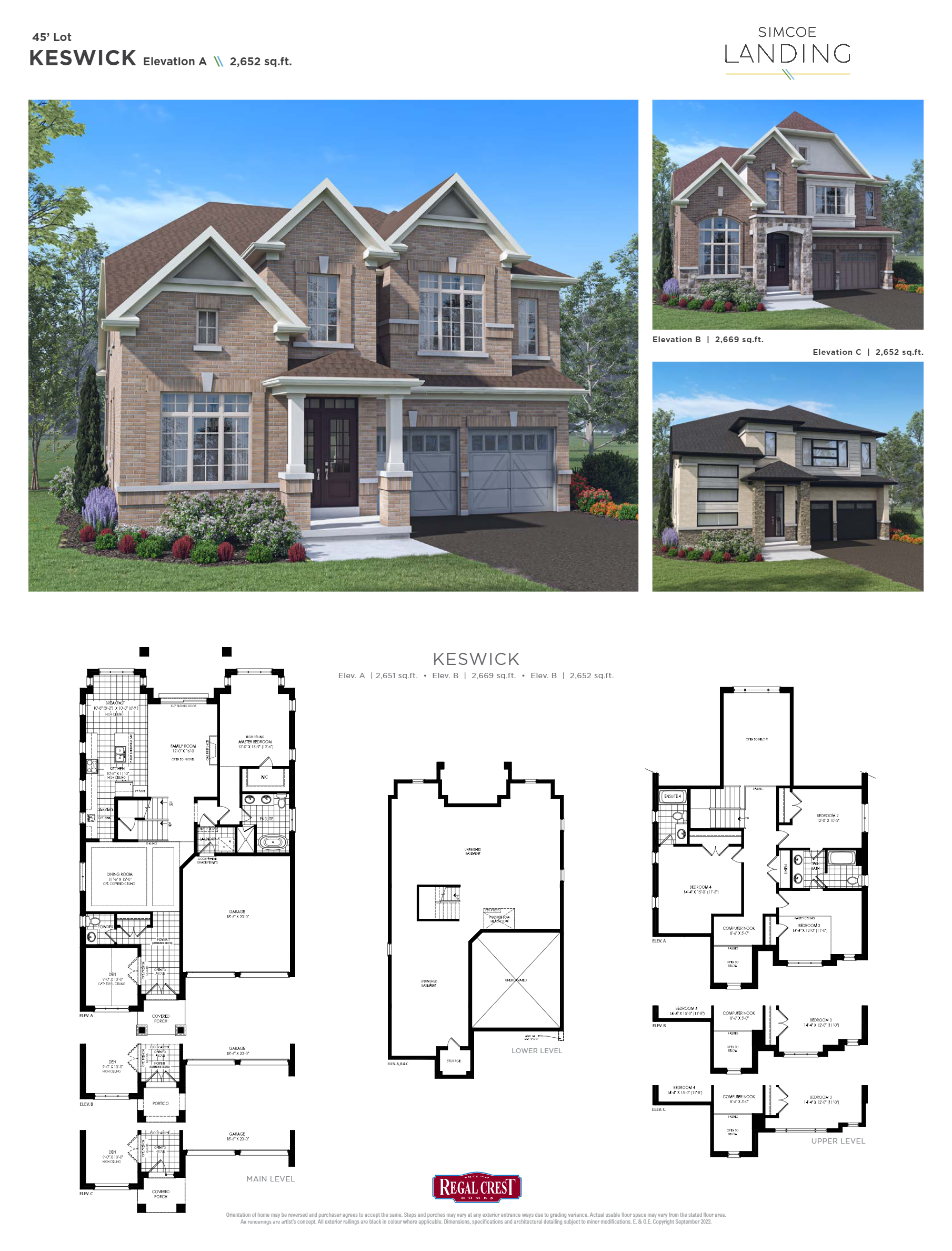 Keswick - Elev. A floor plan
