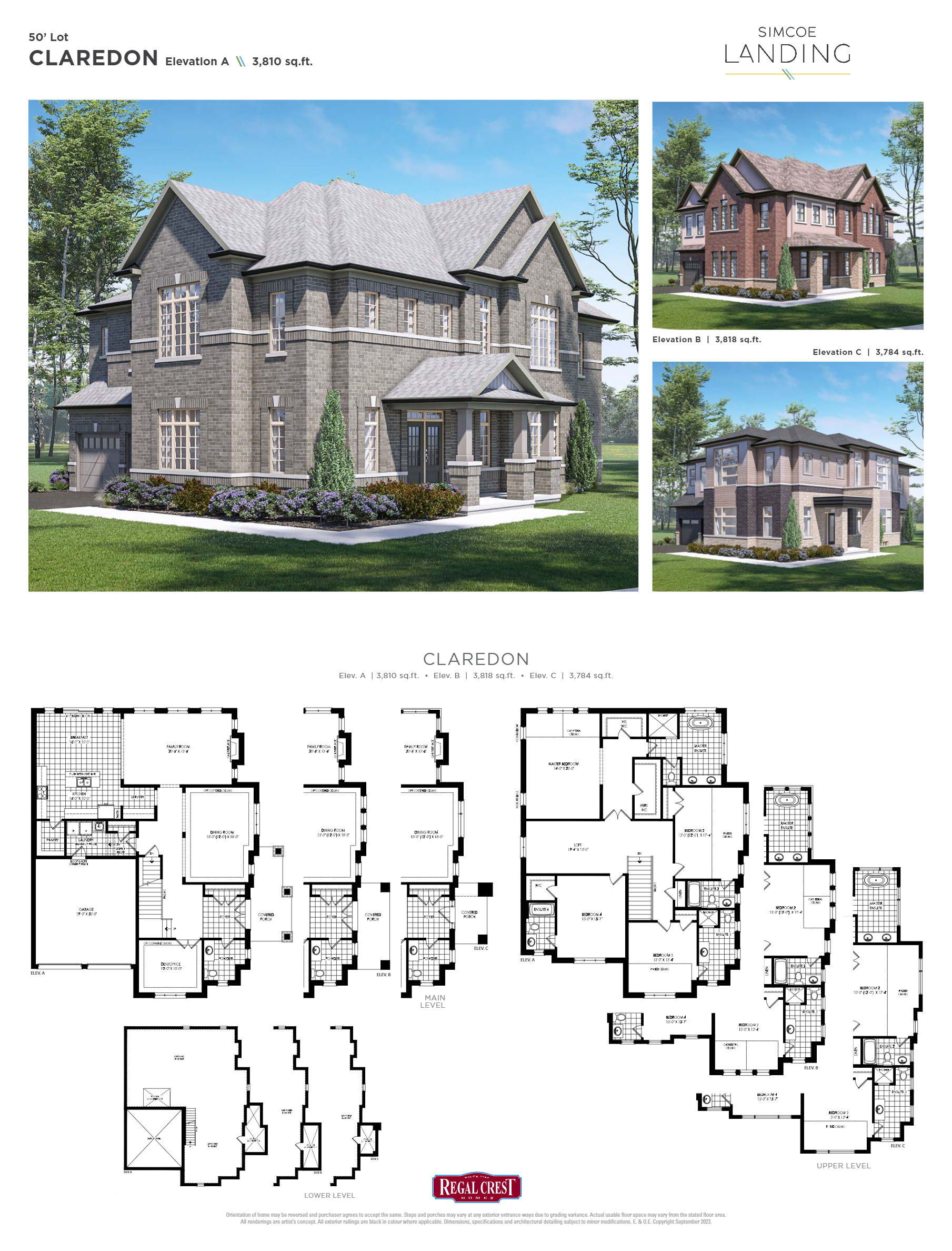 Claredon - Elev. B floor plan