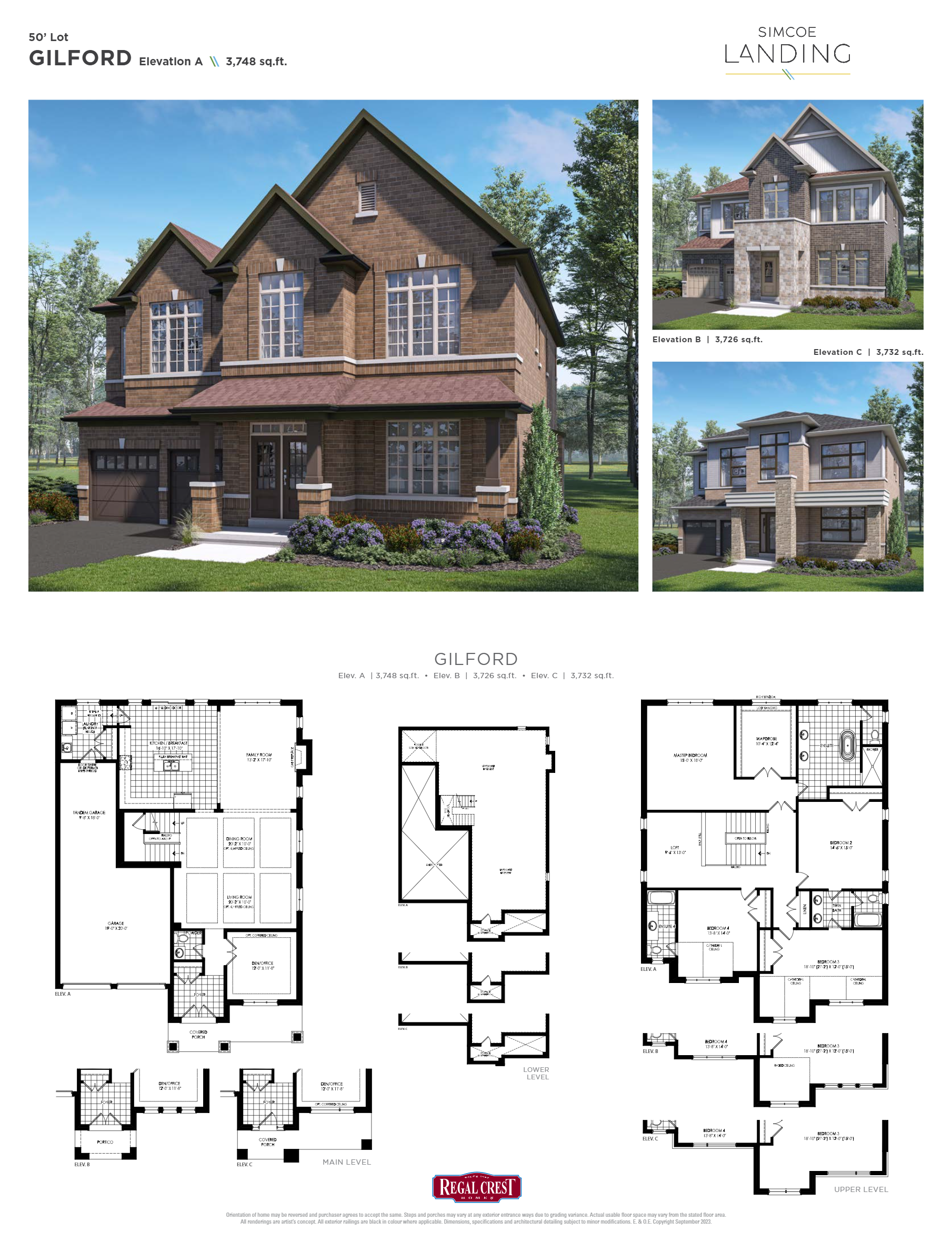 Gilford - Elev. B floor plan