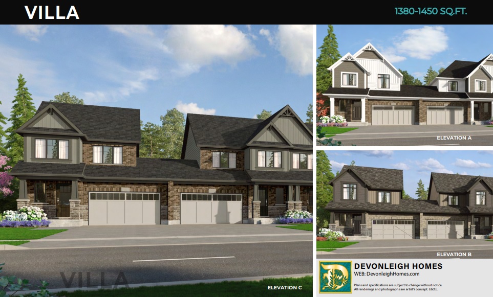 Villa Town Home - End Unit floor plan