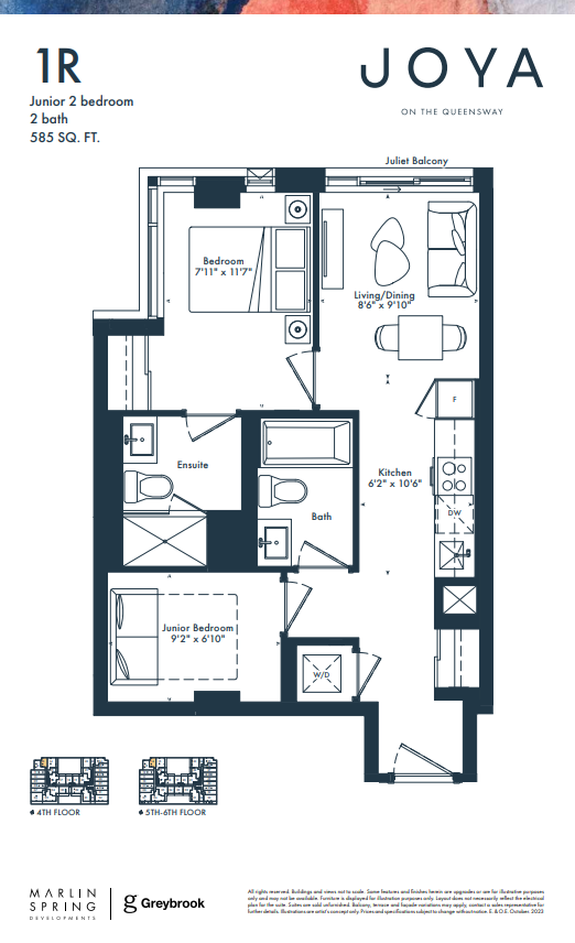 1R floor plan