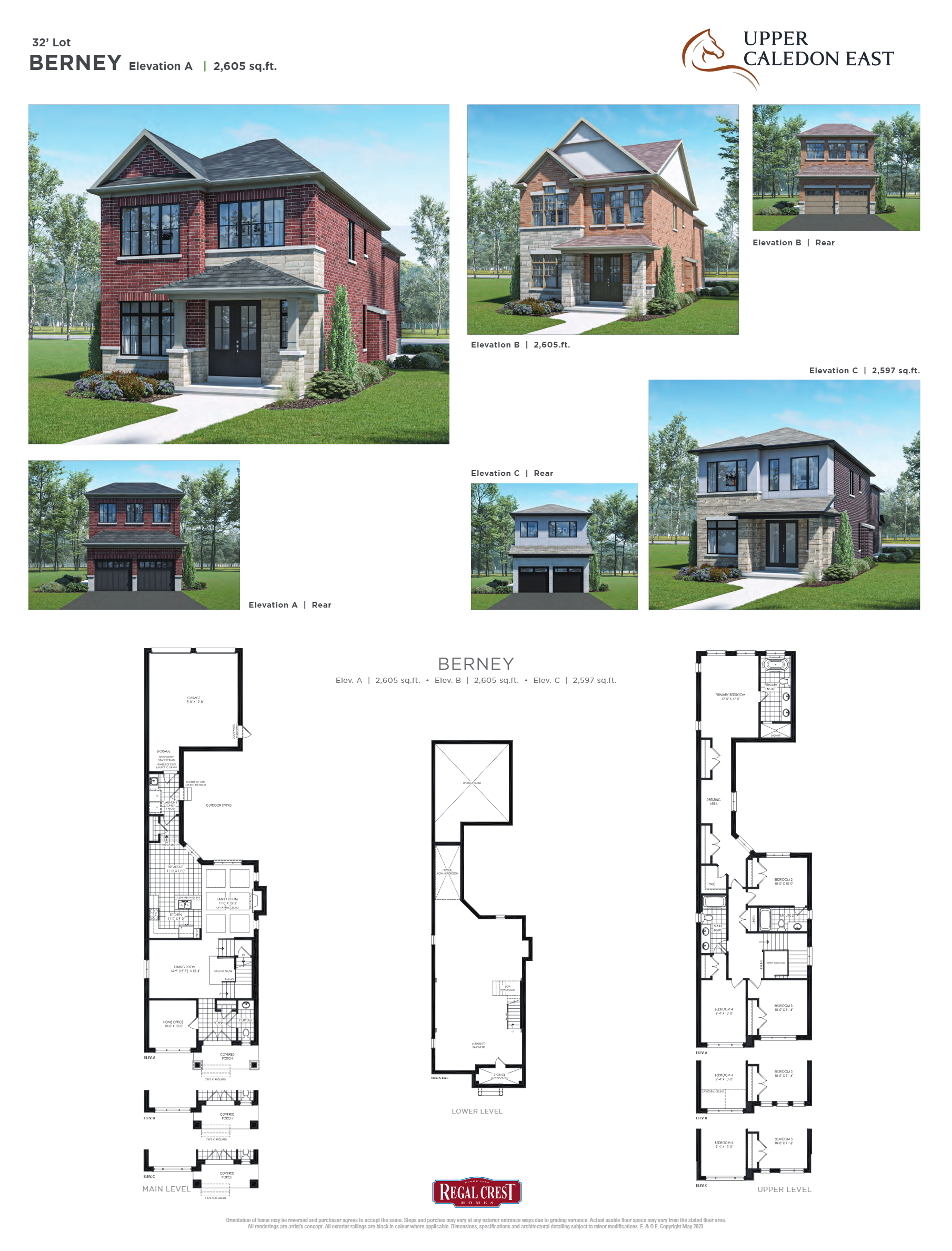 Berney - Elev. B floor plan