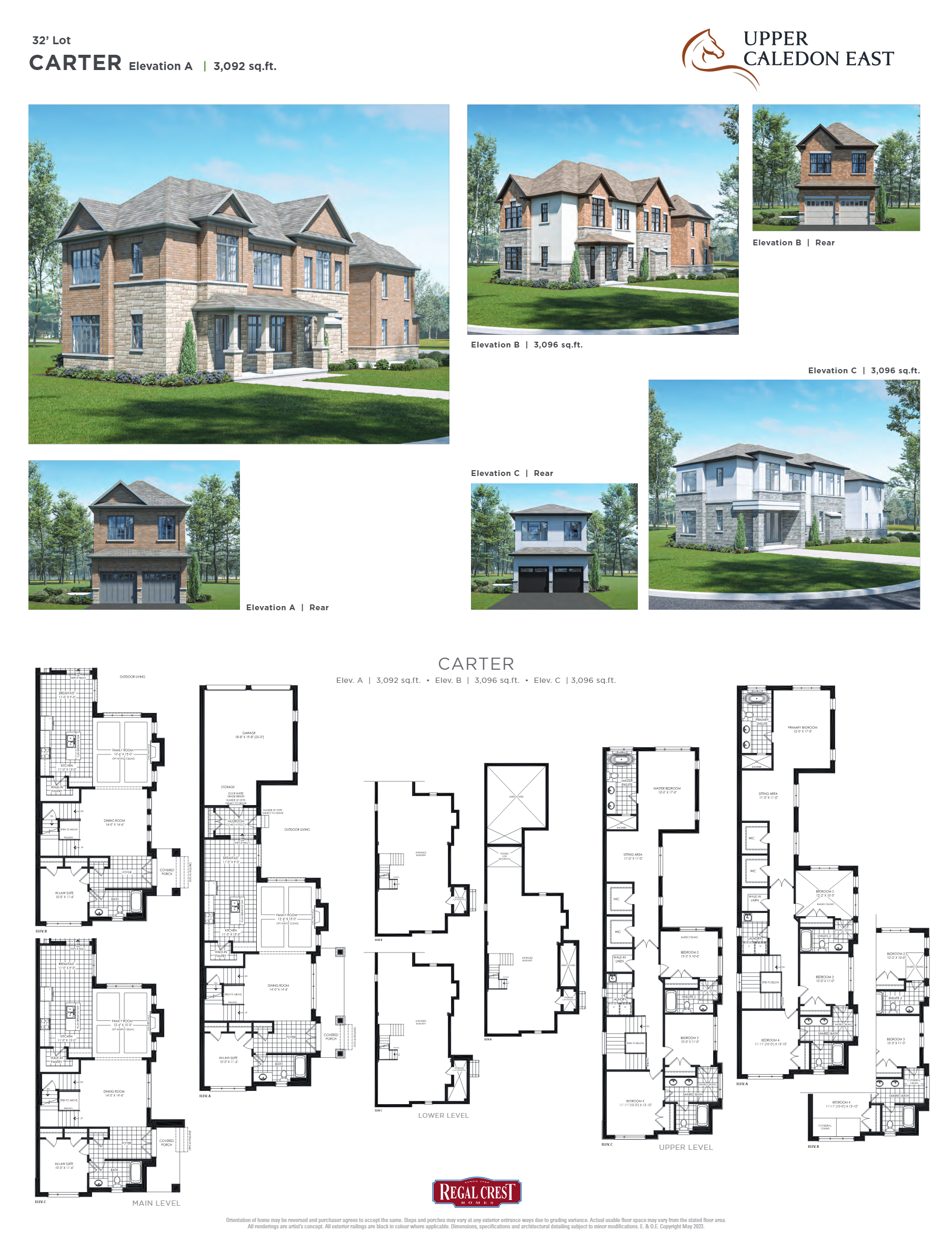 Carter - Elev. A floor plan