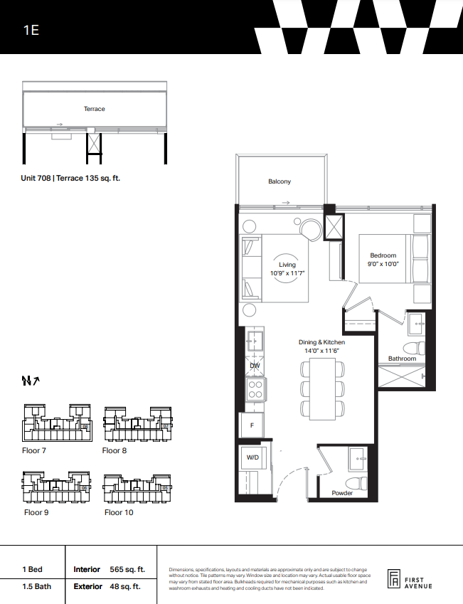 1E floor plan