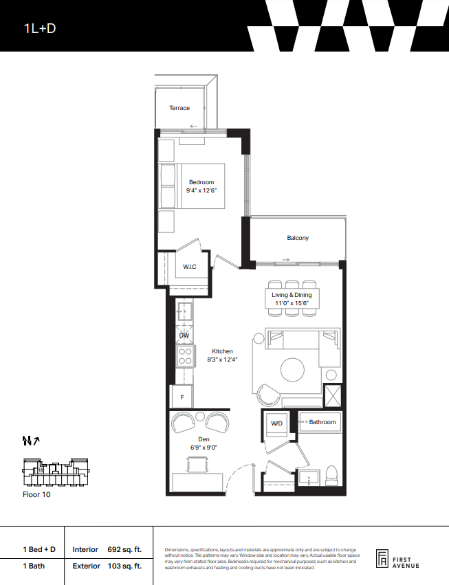 1L+D floor plan