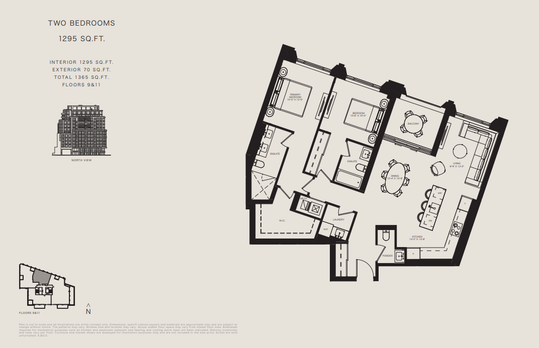 Eighth Level - 1295 floor plan