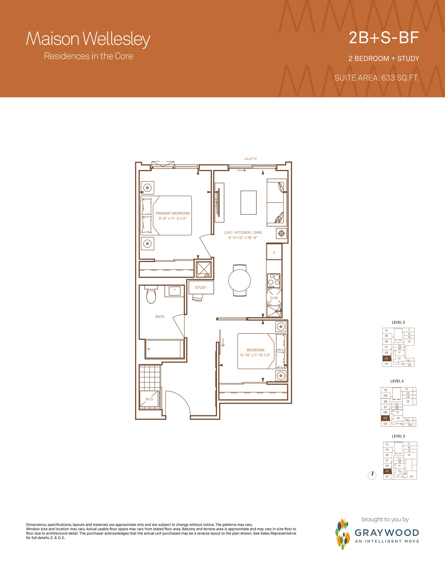 2B+S floor plan