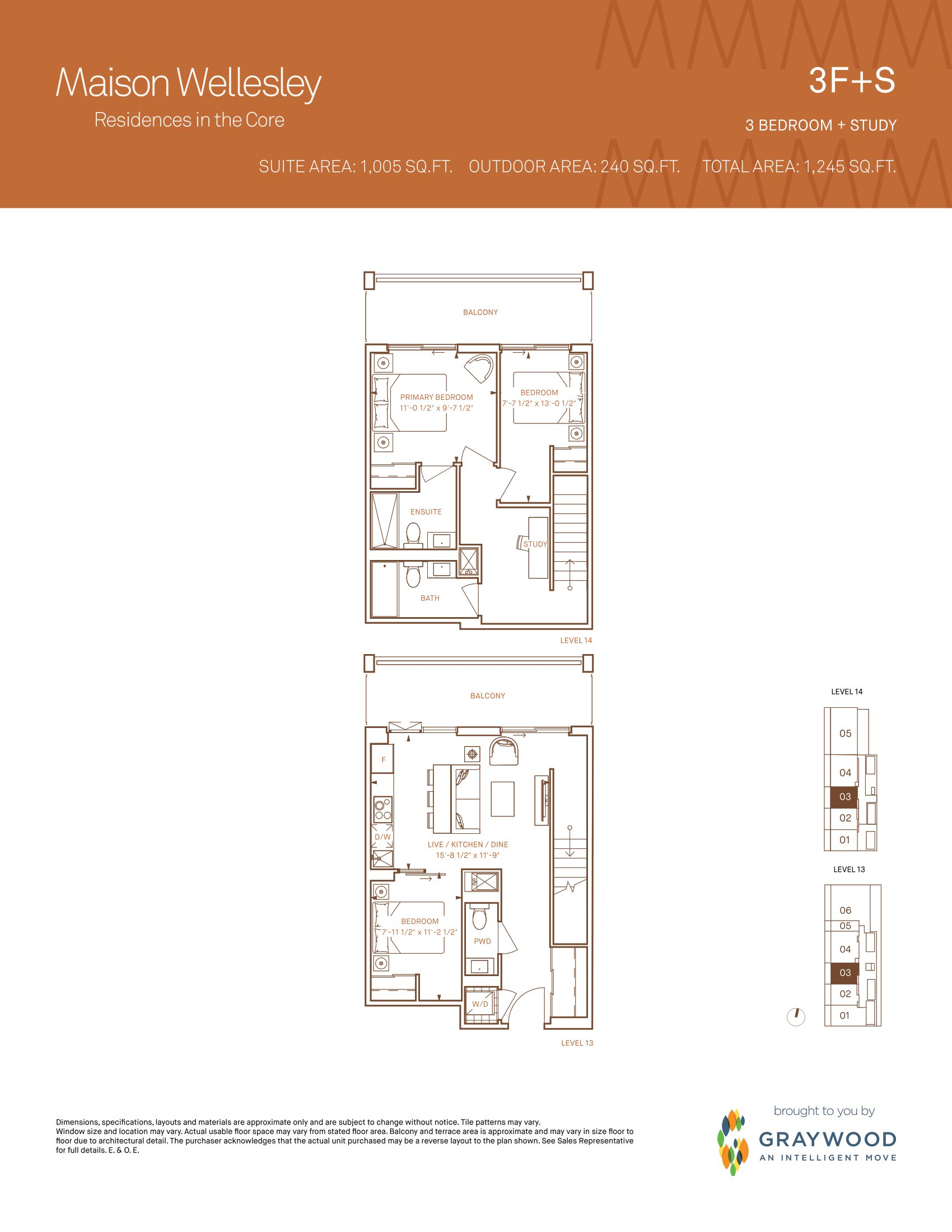 3F+S floor plan