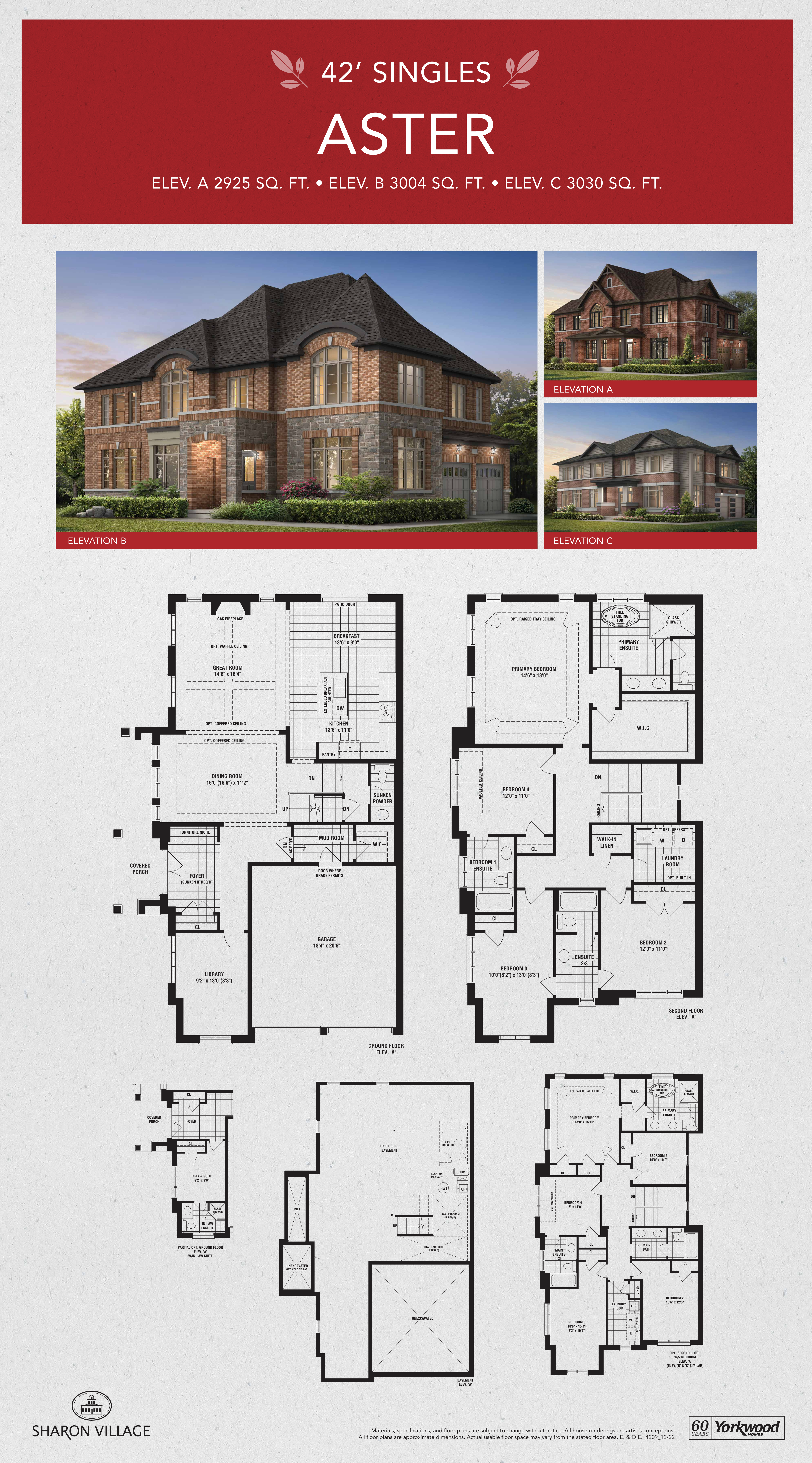 Aster - Elev. B floor plan