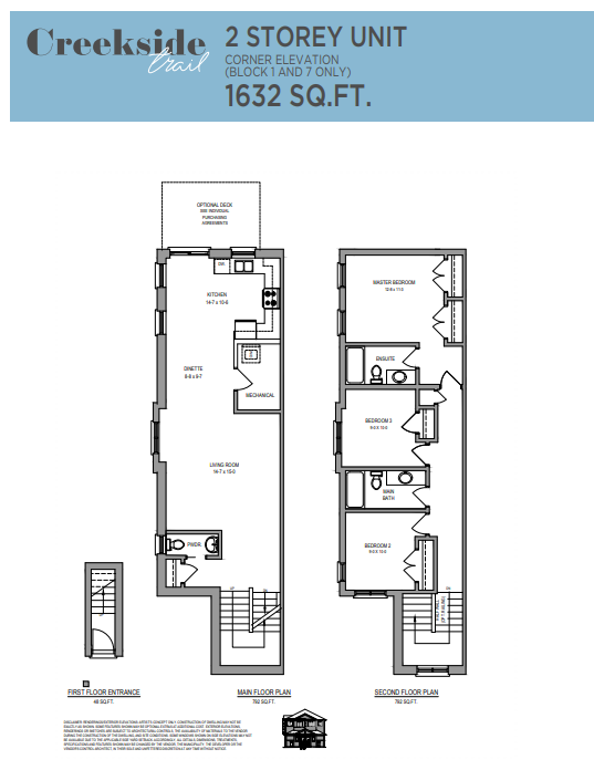 2 STOREY UNIT - 1632 SQ.FT. floor plan