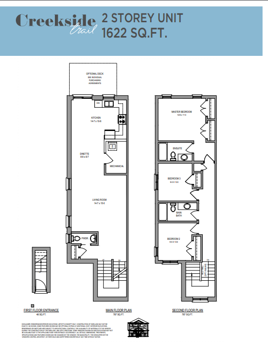 2 STOREY UNIT - 1622 SQ.FT. floor plan