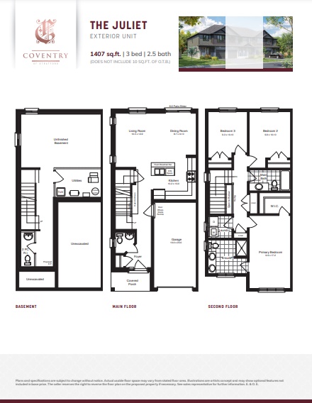 THE JULIET Exterior floor plan