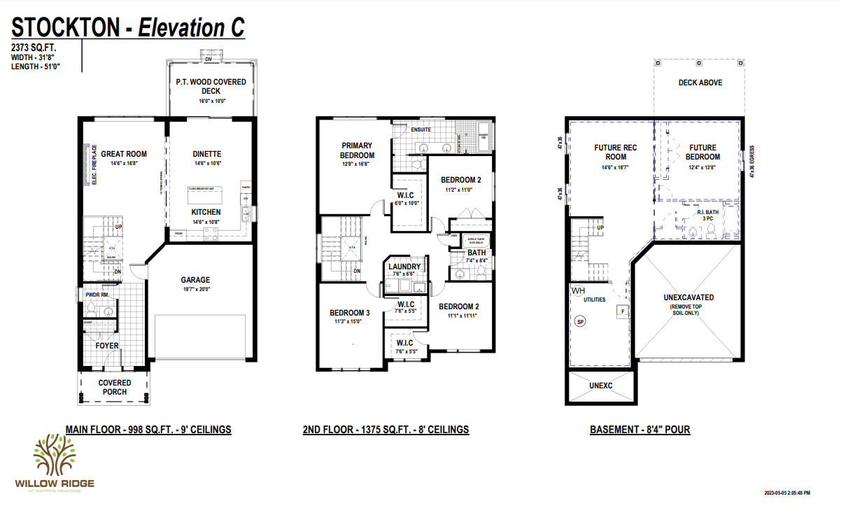 STOCKTON - Elevation C floor plan