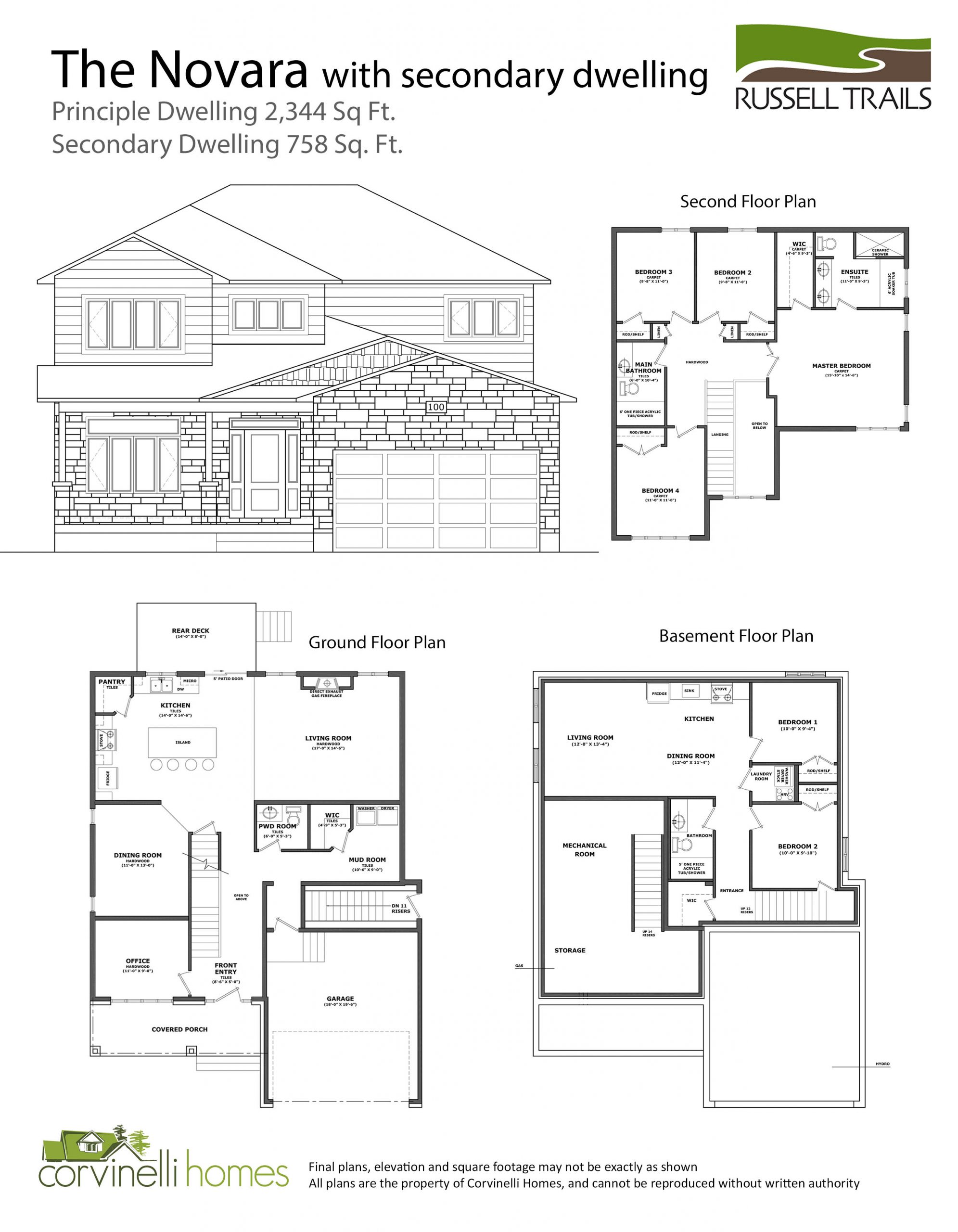 The Novara Multigenerational floor plan
