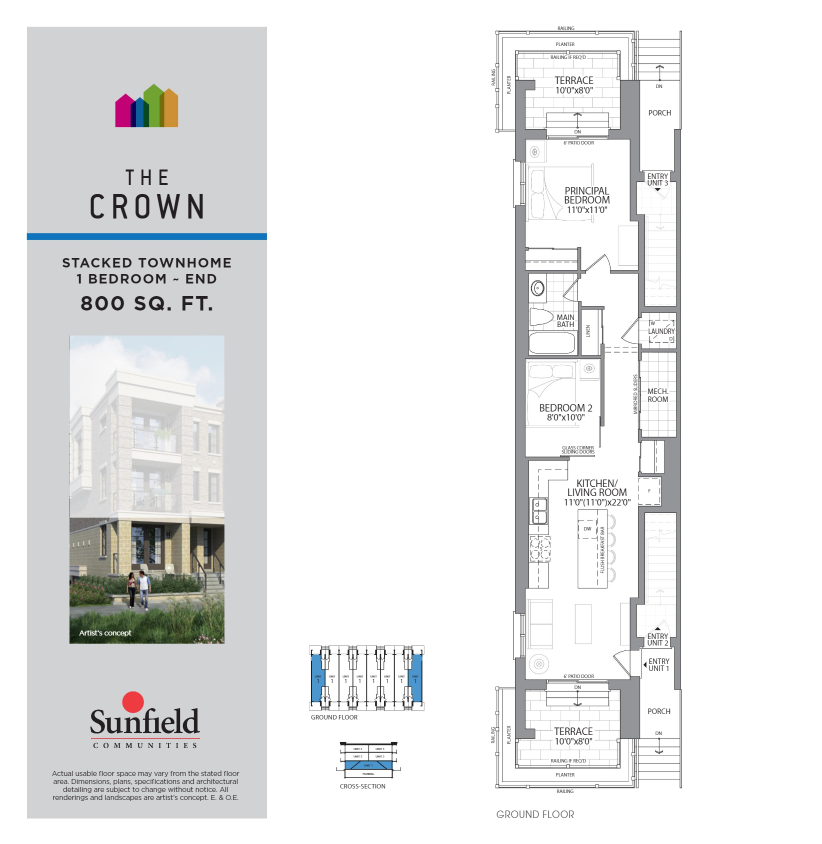 The Crown End floor plan