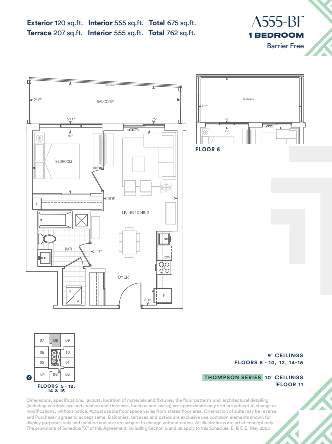 A555-BF floor plan
