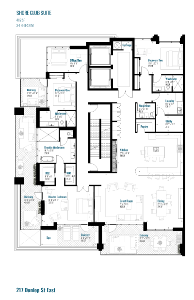 Shore Club floor plan
