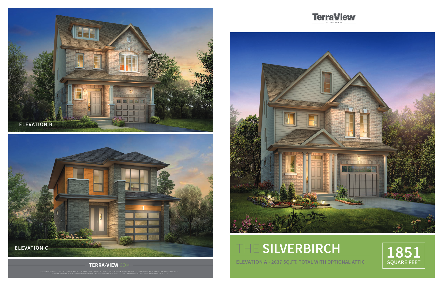 The Silverbirch Elevation A - 36.7' floor plan